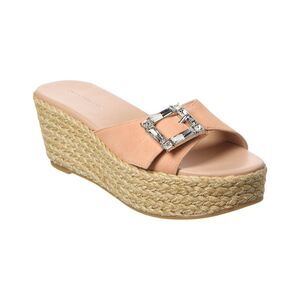 Stuart Weitzman June 75 Suede Wedge Slide, Pink